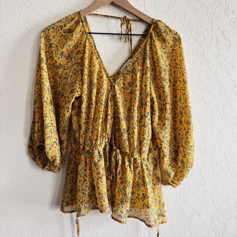 Ophelia Roe | floral boho blouse | S